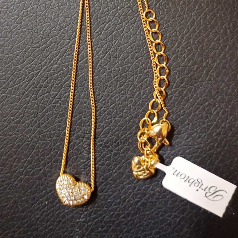 Brighton Gold Heart Pendant Necklace and ring.